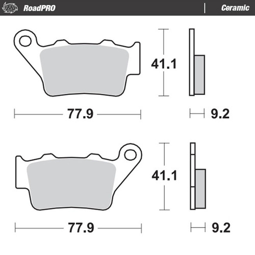Moto-Master Aprilia Ceramic Rear Brake Pads SHIVER SL 750 GT 2009-2016