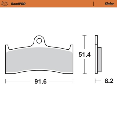 Moto-Master Buell S1 WHITELIGHTNING 1200 1998-2002 Sintered Left Front Brake Pads