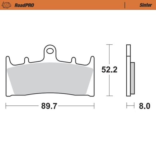 Moto-Master Kawasaki ZRX 1100 1997-2000 Sintered Left Front Brake Pads