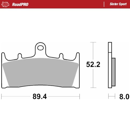 Moto-Master Kawasaki ZRX 1100 1997-2000 Sinter Sport Front Brake Pads