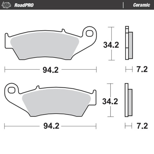 Moto-Master Honda Ceramic Left Front Brake Pads XLR 125 R 1998-2000