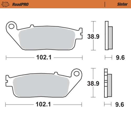 Moto-Master Honda Sintered Rear Brake Pads (MM-404001)