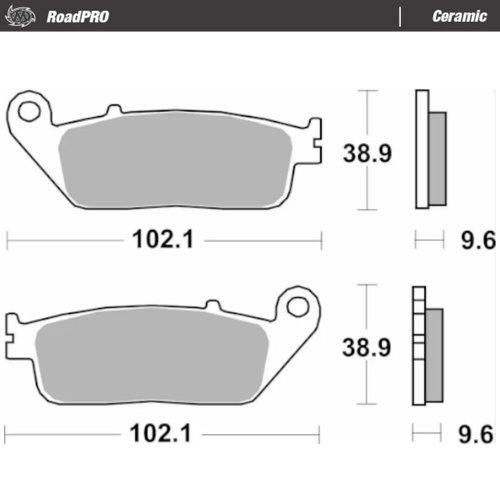 Moto-Master Honda VF 750 C CD 1994-1998 Ceramic Left Front Brake Pads