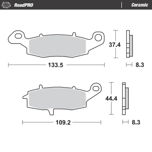 Moto-Master Suzuki RV 125 VANVAN 2003-2018 Ceramic Left Front Brake Pads