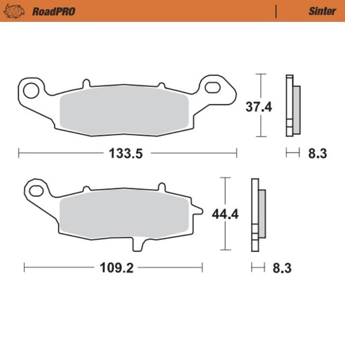Moto-Master Kawasaki ER 5 2001-2007 Sintered Left Front Brake Pads
