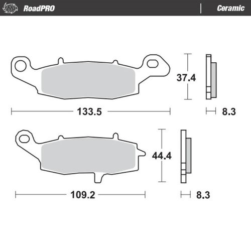 Moto-Master Kawasaki Z 750 2004-2006 Ceramic Left Front Brake Pads
