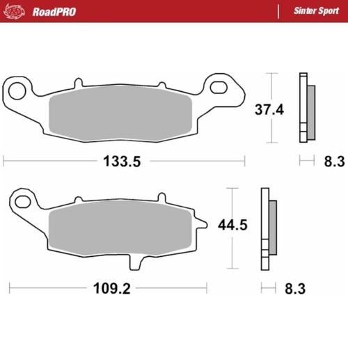 Moto-Master Suzuki SV 650 S 2015 Sinter Sport Left Front Brake Pads