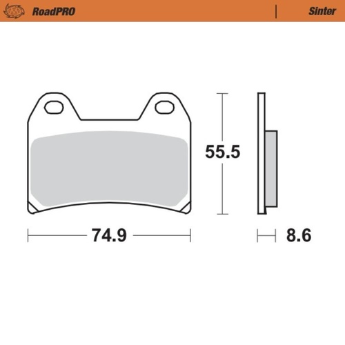 Moto-Master Victory HAMMER S 1634 2006-2008 Sintered Left Front Brake Pads