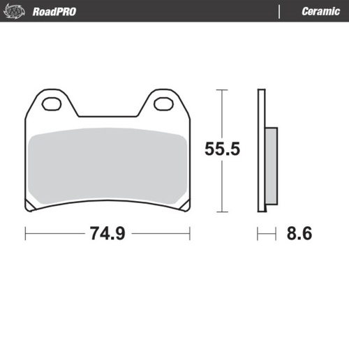 Moto-Master Victory HAMMER 1634 2005-2007 Ceramic Left Front Brake Pads