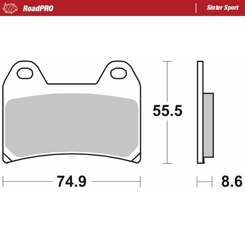 Moto-Master Victory EMPULSE TT EBIKE 2016 Sinter Sport Left Front Brake Pads