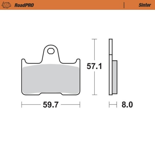 Moto-Master Kawasaki ZX 7 RR NINJA 750 1996-1999 Sintered Rear Brake Pads