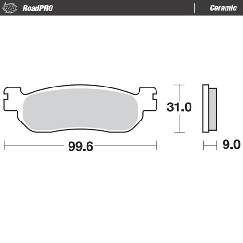 Moto-Master Yamaha TW 200 2025 Ceramic Left Front Brake Pads