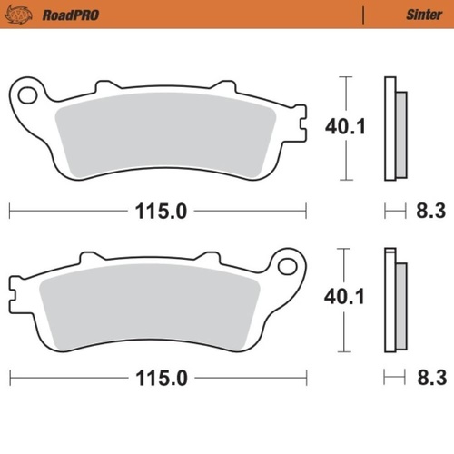 Moto-Master Honda VFR 800 1998-1999 Sintered Left Front Brake Pads