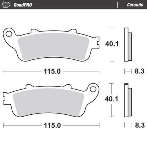 Moto-Master Honda VTX 1800 2001 Ceramic Left Front Brake Pads