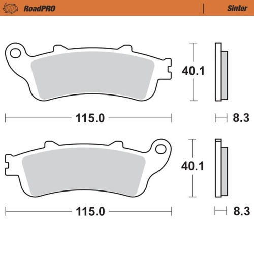 Moto-Master Honda VFR 800 1998-1999 Sintered Rear Brake Pads