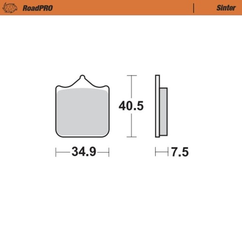 Moto-Master Norton COMMANDO CAFE RACER 961 2011-2015 Sintered Left Front Brake Pads