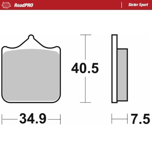 Moto-Master Husqvarna SUPERMOTO 701 2015-2020 Sinter Sport Left Front Brake Pads