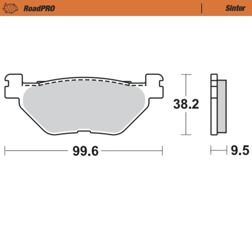 Moto-Master Yamaha XVS 1300 2014 Sintered Rear Brake Pads