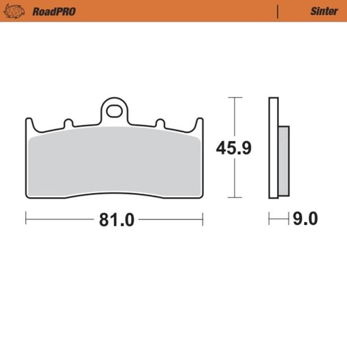 Moto-Master BMW R 850 R 1999-2007 Sintered Left Front Brake Pads