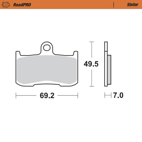 Moto-Master Indian CHIEF BOBBER 1800 2022-2025 Sintered Left Front Brake Pads