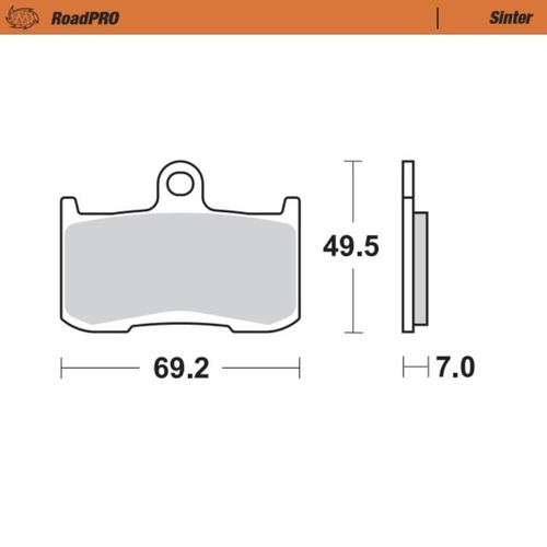 Moto-Master Triumph Tiger 1050 SE 2006-2013 Sintered Left Front Brake Pads