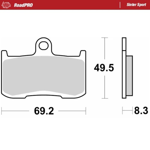 Moto-Master Victory BOARDWALK 1731 2012-2014 Sinter Sport Front Brake Pads