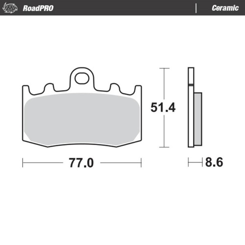 Moto-Master BMW R 1200 R 2009-2014 Ceramic Left Front Brake Pads (MM-406204)