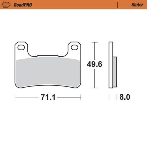 Moto-Master Kawasaki NINJA 1100 SX 2025 Sintered Right Front Brake Pads
