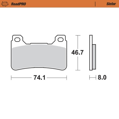 Moto-Master Honda Sintered Right Front Brake Pads (MM-406401)