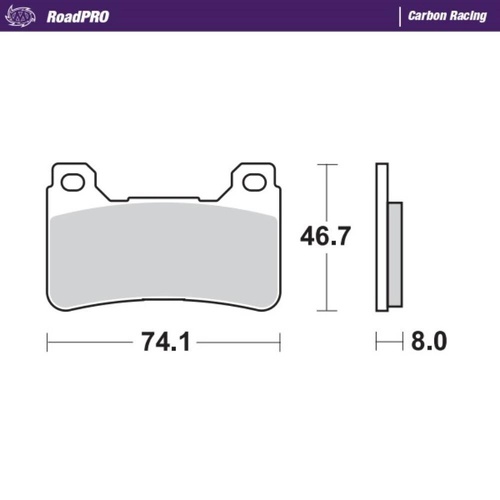 Moto-Master Honda Carbon Racing Left Front Brake Pads (MM-406406)