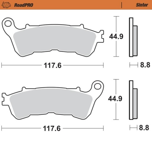 Moto-Master Honda CBF 500 2004-2008 Sintered Left Front Brake Pads (MM-406501)