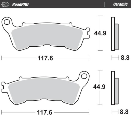 Moto-Master Honda CBF 500 2004-2008 Ceramic Left Front Brake Pads (MM-406504)