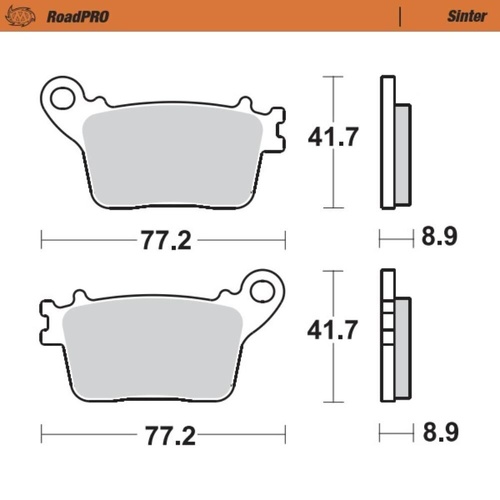 Moto-Master Honda CBR 600 F 2011-2013 Sintered Rear Brake Pads (MM-406702)