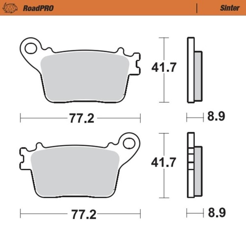 Moto-Master Honda CBR 600 F 2011-2013 Sintered Rear Brake Pads (MM-406702)