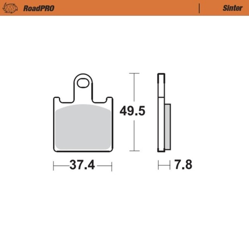Moto-Master Kawasaki Z 1000 2007-2009 Sintered Right Front Brake Pads (MM-406801)