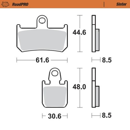 Moto-Master Yamaha YZF R1 2007-2014 Sintered Right Front Brake Pads
