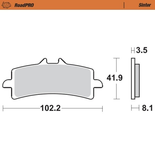 Moto-Master Yamaha Sintered Left Front Brake Pads (MM-407001)