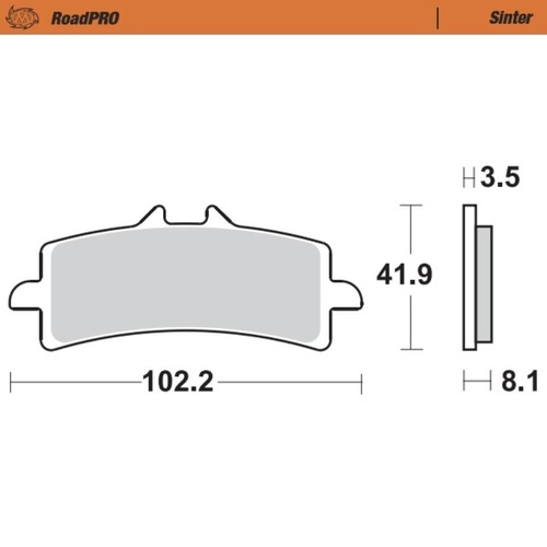 Moto-Master Ducati D16RR DESMOSEDICI RR 990 2006-2010 Sintered Left Front Brake Pads