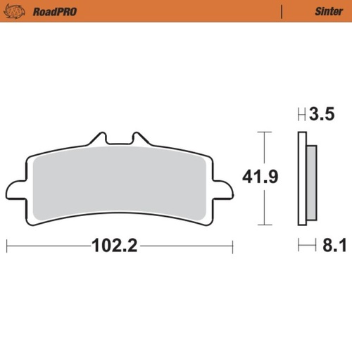Moto-Master Suzuki GSX R 1300 HAYABUSA 2013-2025 Sintered Left Front Brake Pads