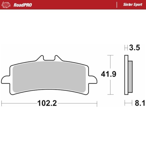 Moto-Master Yamaha YZF R1 2025-2026 Sinter Sport Right Front Brake Pads (MM-407005)
