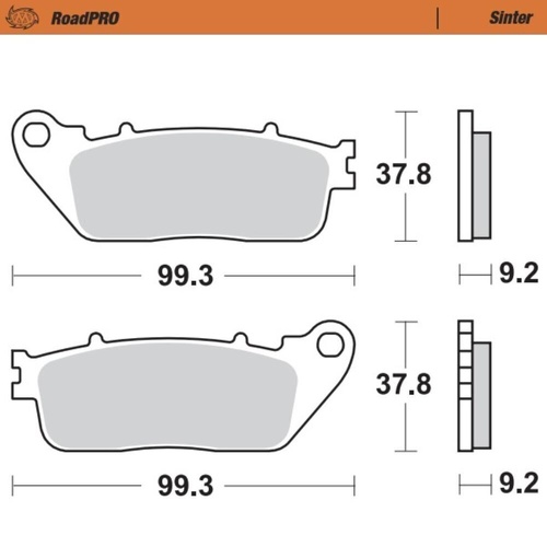 Moto-Master Honda VFR 1200 F 2010-2016 Sintered Rear Brake Pads (MM-407202)