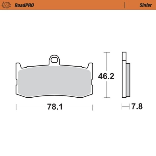 Moto-Master Triumph Sintered Right Front Brake Pads (MM-407301)
