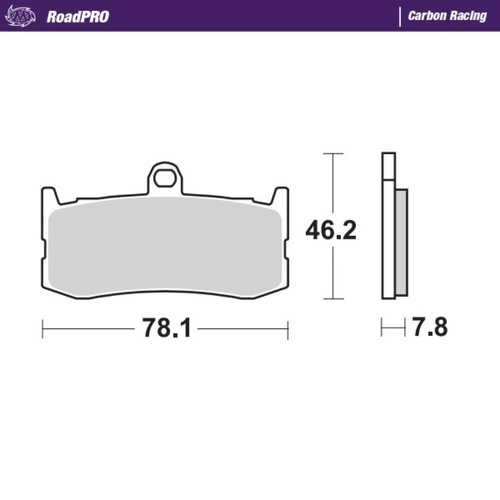 Moto-Master Triumph Carbon Racing Left Front Brake Pads (MM-407306)