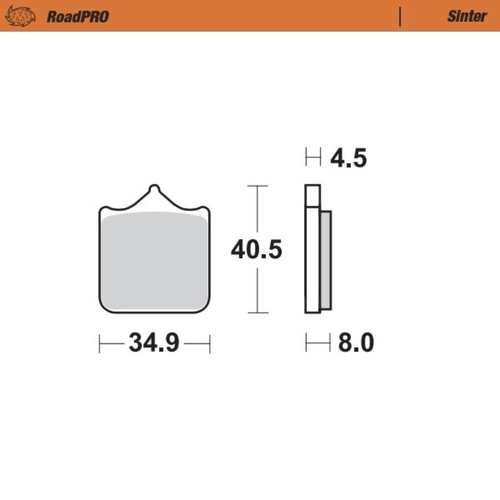 Moto-Master BMW S 1000 RR 2008-2018 Sintered Left Front Brake Pads