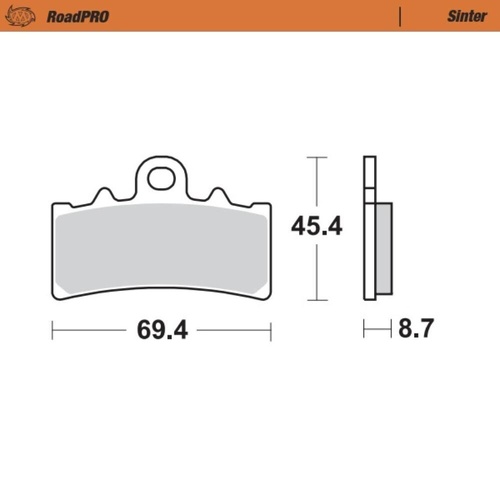 Moto-Master KTM 200 RC 2014-2023 Sintered Left Front Brake Pads