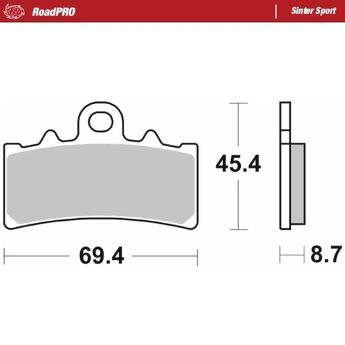 Moto-Master Fantic CABALLERO FLAT TRACK 125 2017-2019 Sinter Sport Front Brake Pads