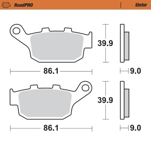 Moto-Master Suzuki SFV 650 GLADIUS 2009-2016 Sintered Rear Brake Pads