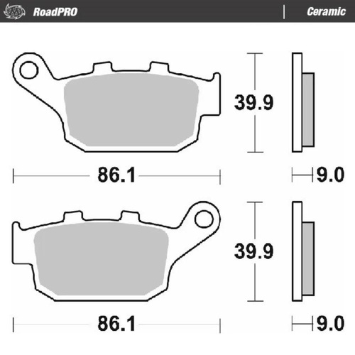 Moto-Master Suzuki Ceramic Rear Brake Pads (MM-407704)