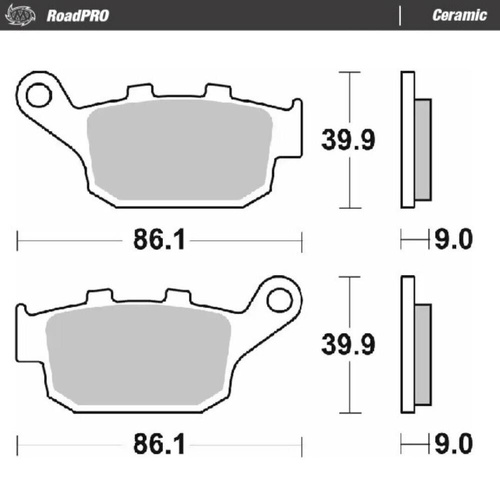 Moto-Master Suzuki SV 650 XA 2019-2025 Ceramic Rear Brake Pads