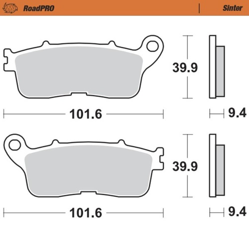 Moto-Master Honda Sintered Rear Brake Pads (MM-407802)